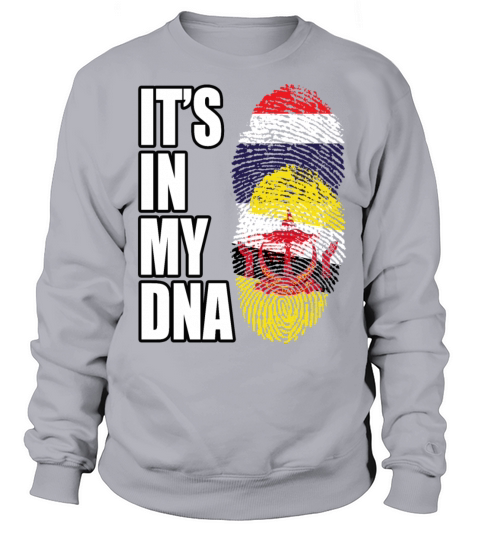 Thai And Bruneian Vintage Heritage DNA Flag Sweatshirt Unisex