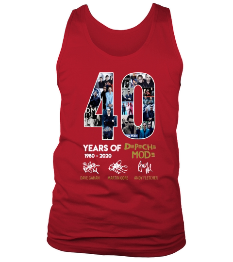 40 Years Of 1980-2020 Depeche Mode Signatures shirt Tank Top Unisex