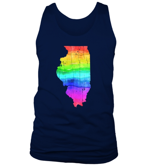 America State Of Illinois Gay Pride LGBT Pride Tank Top Unisex