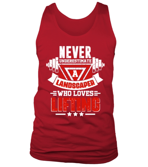 Never Underestimate Landscaper Gym Workout Fitness Tank Top Unisex