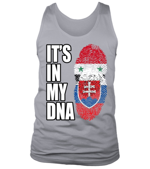 Syrian And Slovak Vintage Heritage DNA Flag Tank Top Unisex