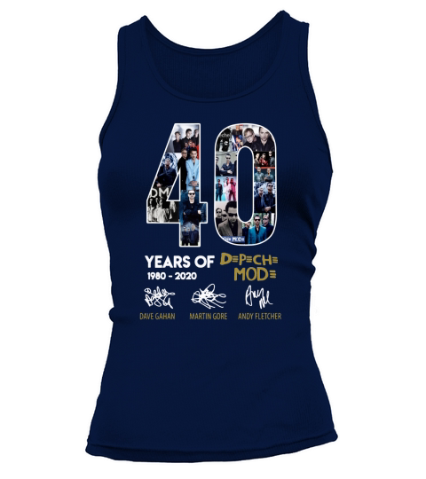 40 Years Of 1980-2020 Depeche Mode Signatures shirt Tank top Woman