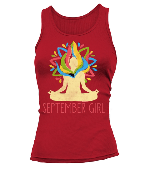 Yoga Mandala Meditation Birth Born Month September Tank top Woman