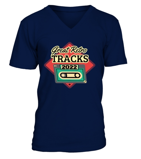 Great Retro Tracks 2022 Cassette Vintage Birthday V-Neck T-shirt