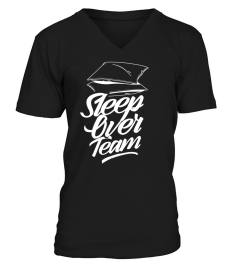 Sleepover Team Party Cute Overnight V-Neck T-shirt