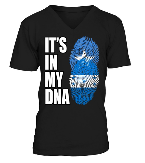 Somali And Honduran Vintage Heritage DNA Flag V-Neck T-shirt