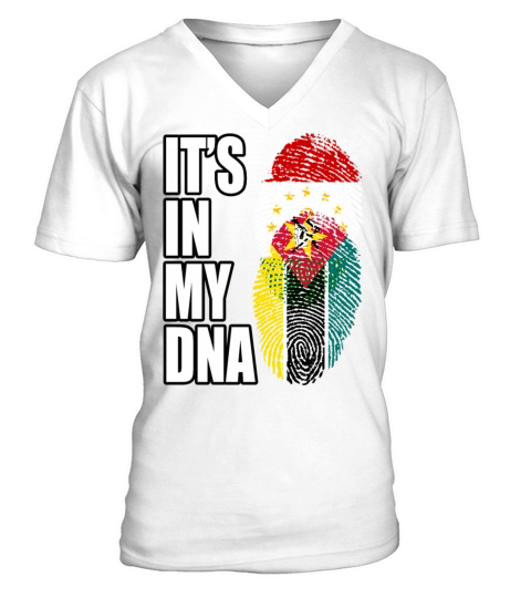 Tajikistani And Mozambican Vintage Heritage DNA Fl V-Neck T-shirt