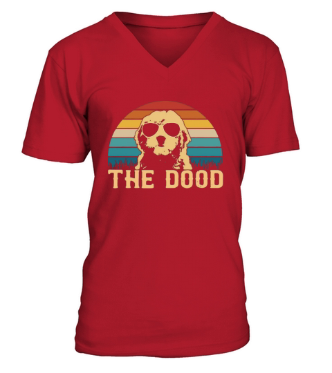 The Dood Goldendoodle Vintage V-Neck T-shirt