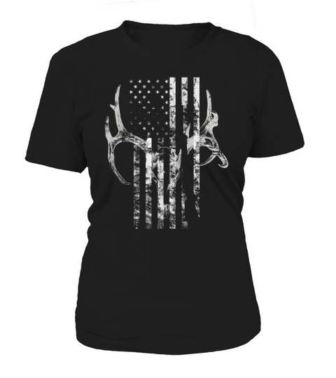 Hunting Deer Skull flag T Shirt Hunters Women's T-Shirt