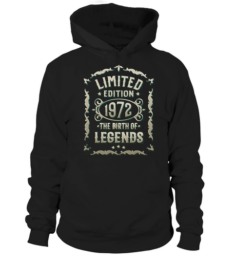 50th Birthday Birth of legends Vintage 1972 Hoodie Unisex