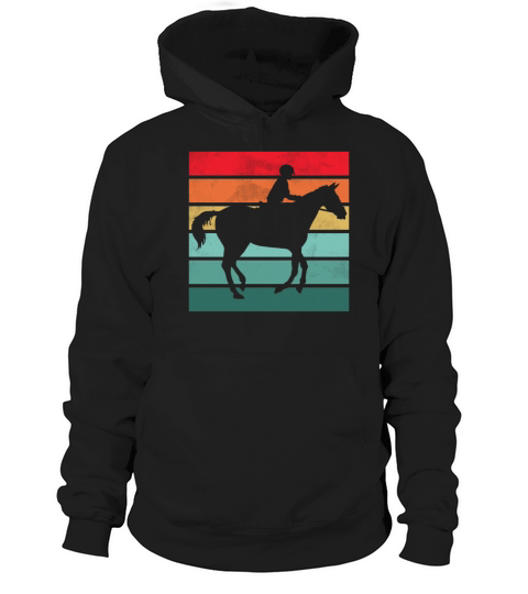 Girls Horse Riding Shirt Vintage Retro Hoodie Unisex