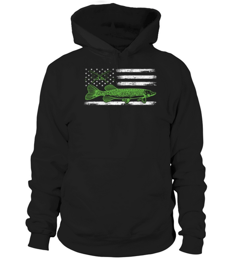 Needlefish USA Flag Gar Fish American Flag Gar Hoodie Unisex