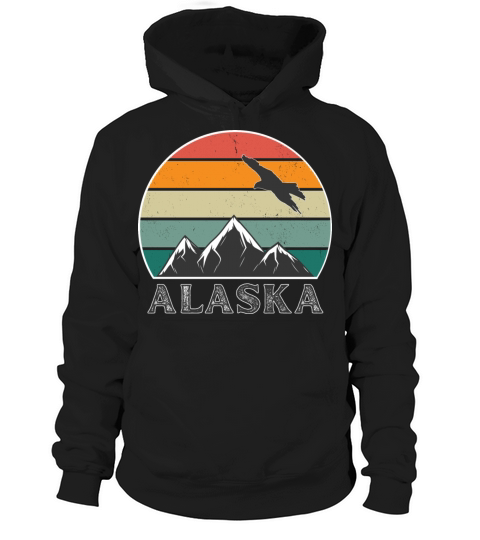 Retro Vintage Sunset Alaska Hoodie Unisex