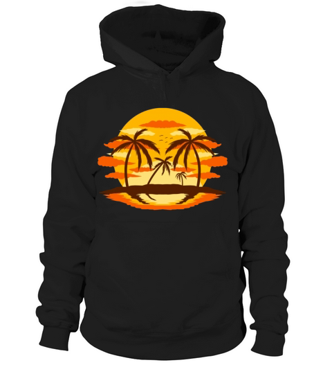 Summer Palm Beach Vintage Hoodie Unisex