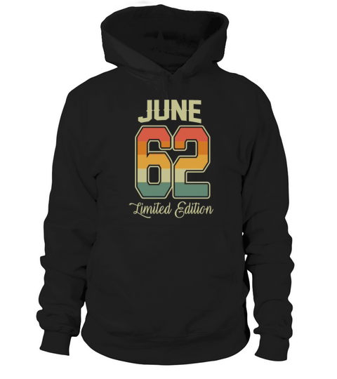 Vintage 60th Birthday June 1962 Sports Gift Hoodie Unisex