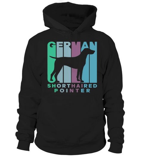 Vintage Style German Shorthair Pointer Silhouette Dog Owner Hoodie Unisex