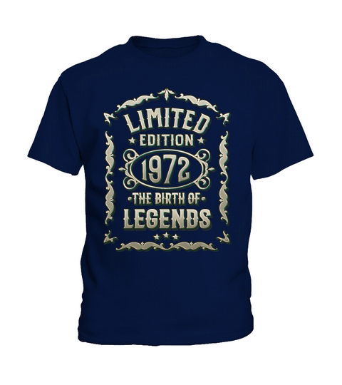 50th Birthday Birth of legends Vintage 1972 Kids T-Shirt