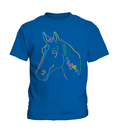 Girls Horse Riding Shirt Vintage Retro Kids T-Shirt