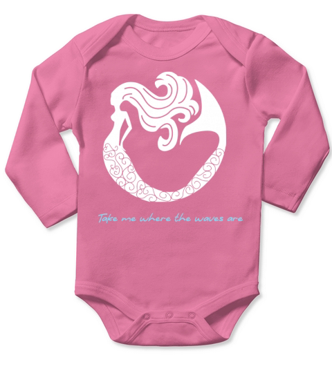 Abstract Mermaid Take Me Where The Waves Are Long Sleeve Baby One-Piece