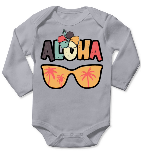aloha vintage Long Sleeve Baby One-Piece