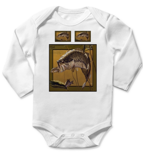 Bass Fishing TT1411006T Bedding Sets Long Sleeve Baby One-Piece
