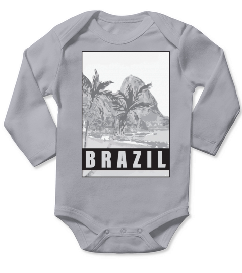 Brazil Long Sleeve Baby One-Piece