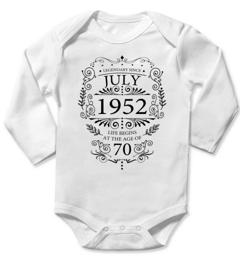 Gifts for the 70th birthday funny sayings July Long Sleeve Baby One-Piece