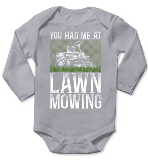 Lawn Mower Mowing Dad Father Long Sleeve Baby One-Piece
