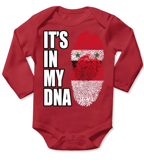 Syrian And Indonesian Vintage Heritage DNA Flag Long Sleeve Baby One-Piece