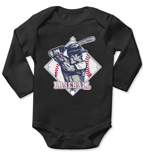 Vintage Baseball Diamond shirt Long Sleeve Baby One-Piece