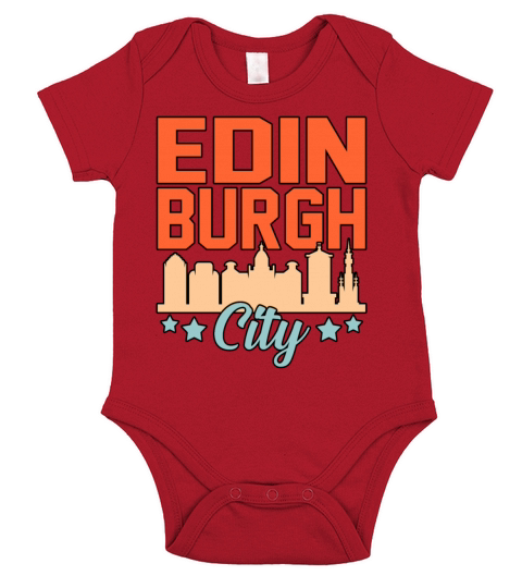 Edinburgh City Castle Gift Short Sleeve Baby One-Piece