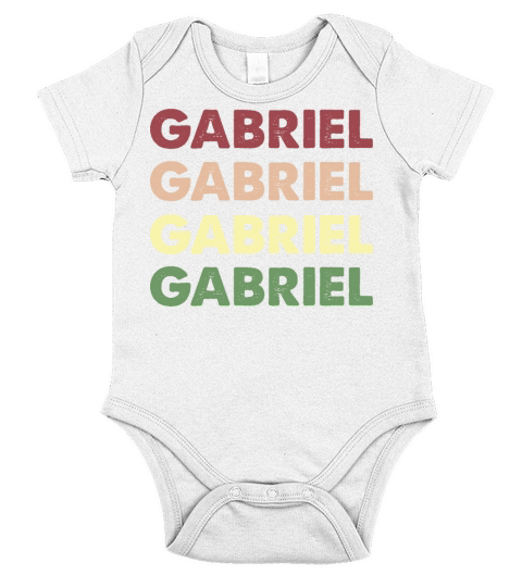 Gabriel Shirt - Funny Vintage Personalized Gabriel Short Sleeve Baby One-Piece