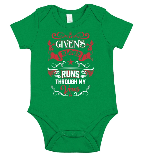 GIVENS BLOOD RUNS THROUGH MY VEINS Short Sleeve Baby One-Piece
