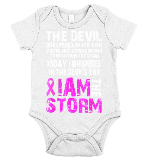 I am the storm Breast cancer awareness T Shirt Short Sleeve Baby One-Piece