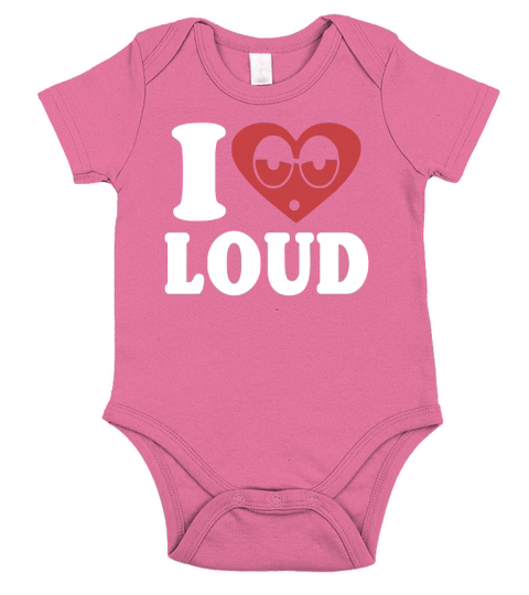 I Love Loud Mens Short Sleeve Baby One-Piece