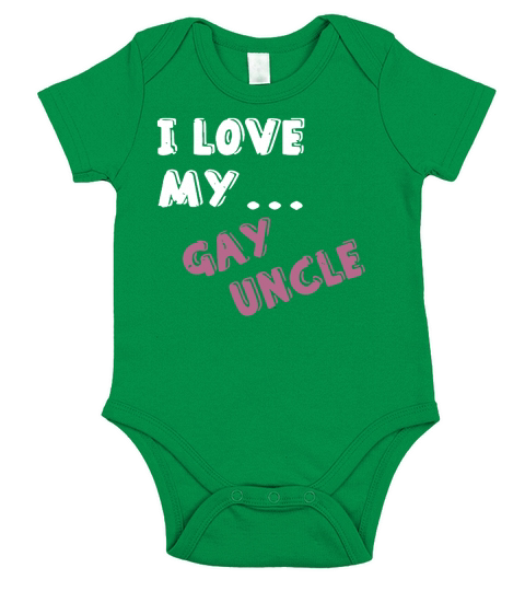 I Love My Gay Uncle Tshirt Short Sleeve Baby One-Piece