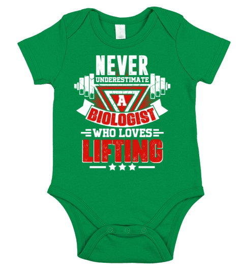 Never Underestimate Biologist Gym Workout Fitness Short Sleeve Baby One-Piece