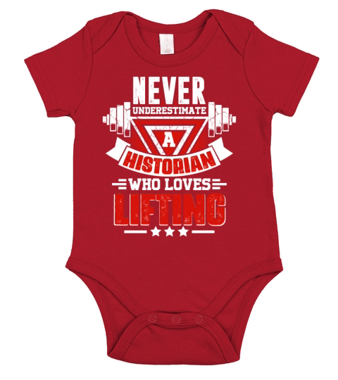 Never Underestimate Historian Gym Workout Fitness Short Sleeve Baby One-Piece