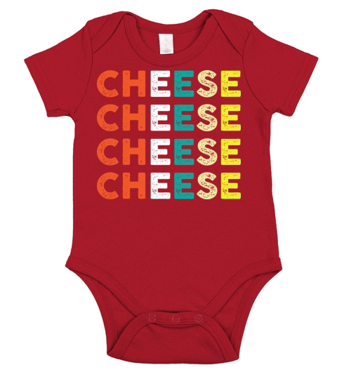 Retro Vintage Cheese Short Sleeve Baby One-Piece