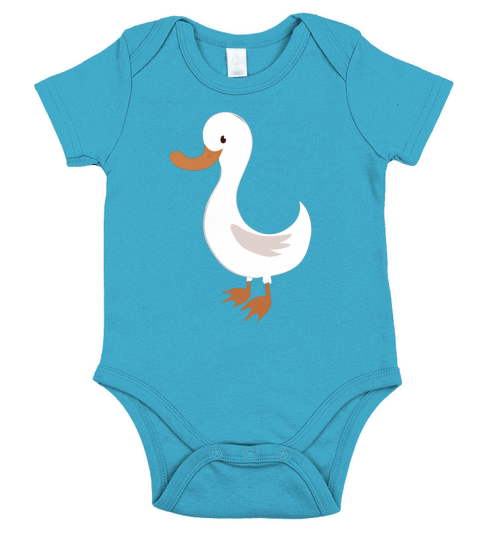 White duck art T-Shirt Short Sleeve Baby One-Piece