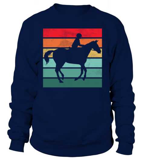 Girls Horse Riding Shirt Vintage Retro Sweatshirt Unisex