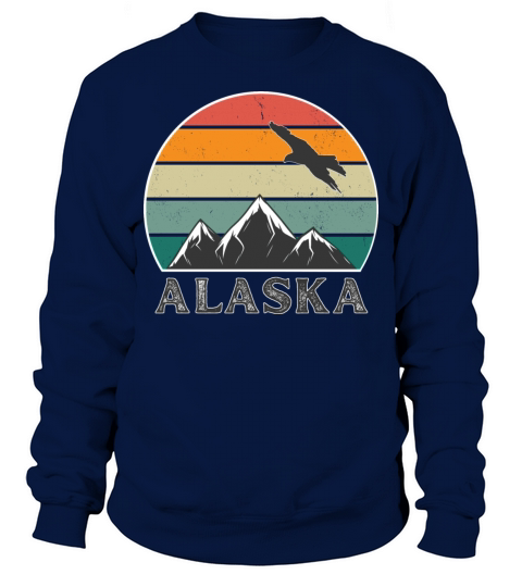 Retro Vintage Sunset Alaska Sweatshirt Unisex