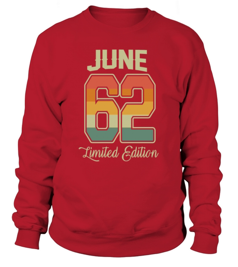 Vintage 60th Birthday June 1962 Sports Gift Sweatshirt Unisex