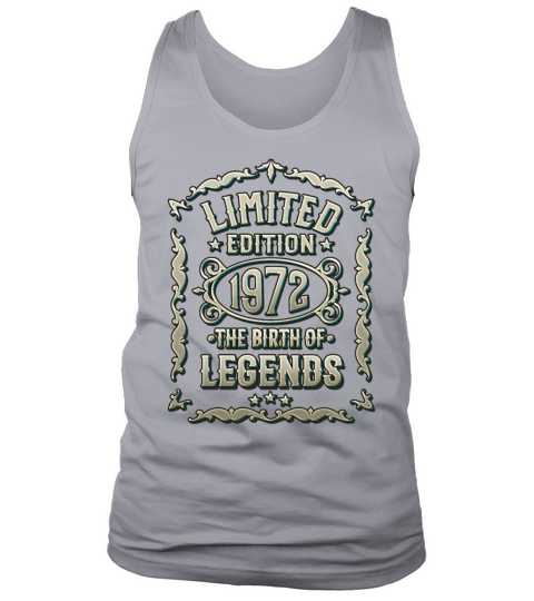 50th Birthday Birth of legends Vintage 1972 Tank Top Unisex
