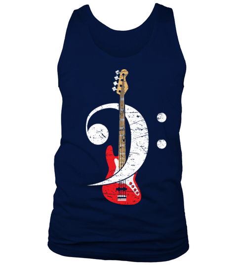 Bass Cleff Headstock - Guitar Tank Top Unisex