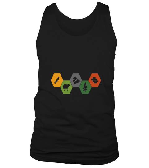 settlers of catan minimalistic colored Tank Top Unisex