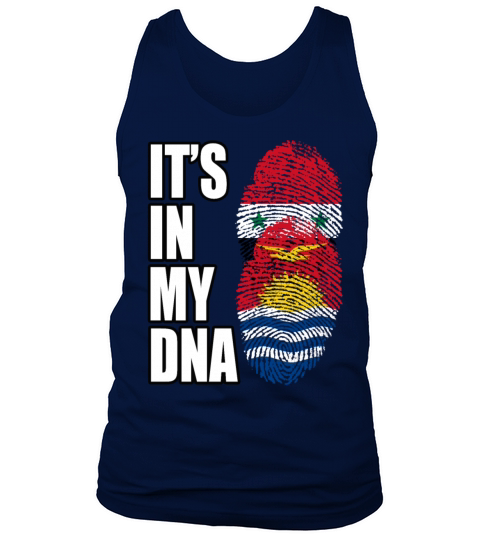 Syrian And Kiribati Vintage Heritage DNA Flag Tank Top Unisex