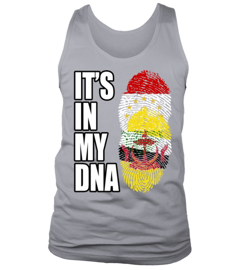 Tajikistani And Bruneian Vintage Heritage DNA Flag Tank Top Unisex
