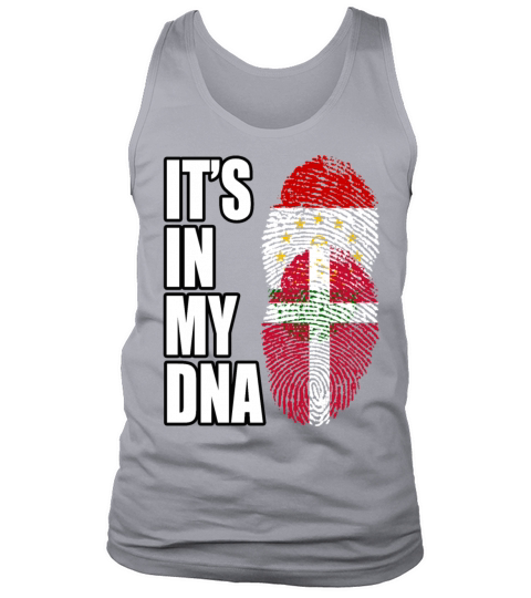 Tajikistani And Danish Vintage Heritage DNA Flag Tank Top Unisex