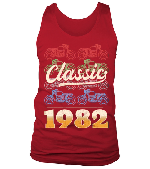 Vintage 1982 Original Parts Motorcycle Rider Tank Top Unisex